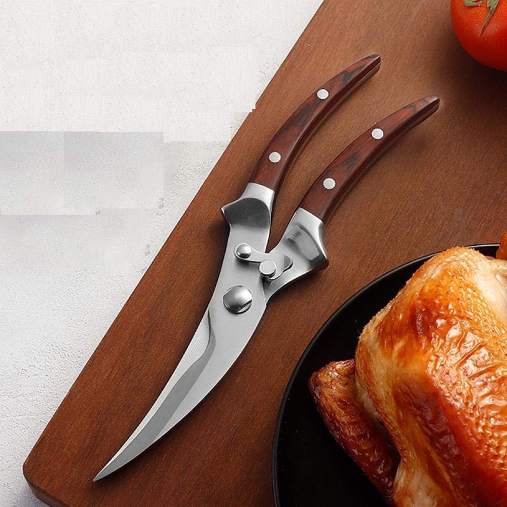 Stainless Steel Scissors,Multipurpose Stainless Steel Poultry Shears with Comfortable Grips,1