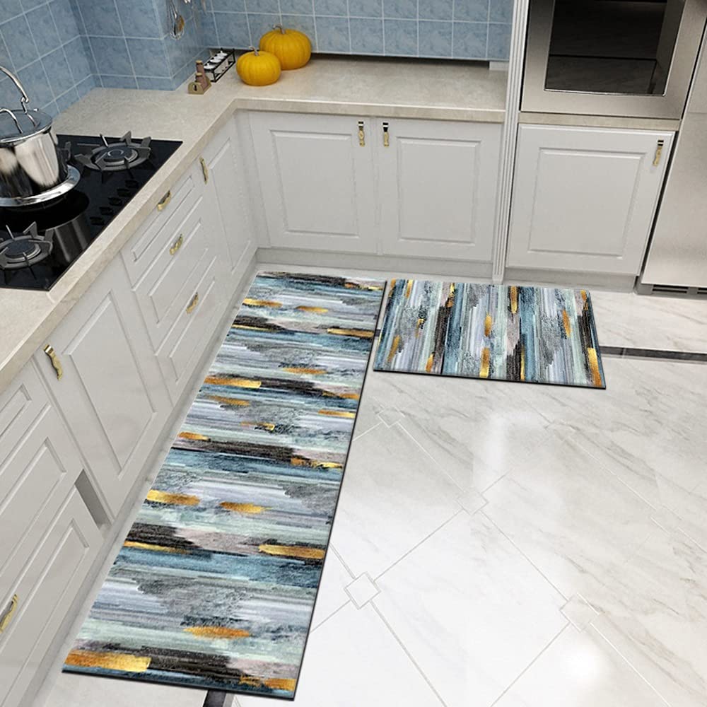 Tappeto Runner Cucina Lungo 3 Metri - Passatoia Antiscivolo Lavabile In Microfibra, Moderno Astratto 120x300cm, Per Corridoio E Ingresso - 4