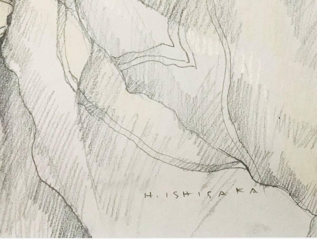 石阪春生 女性像 ペン画 金属製フレーム 石阪春生 女性像 ペン画 金属製フレーム - メルカリ