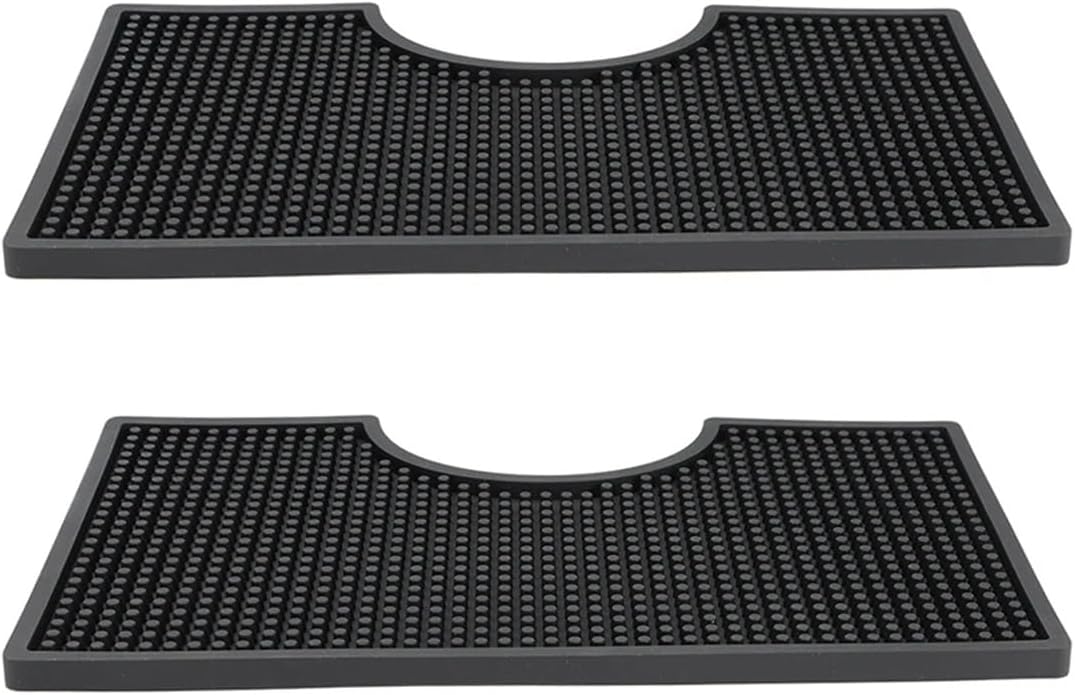Brewing Accessories Beer Tower Drip Tray PVC Kegerator Mat Beer Tower Drip Tray Thick Bar Service Mat Non-Slip Spill Pad Coffee Service Mat Counter Brewing Accessories(2pcs)