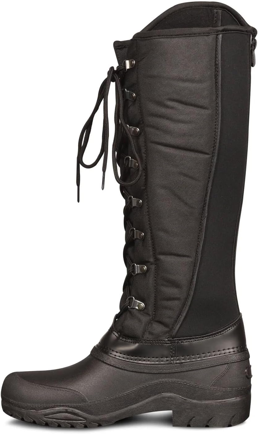 Ovation Women’s Comfortable Durable Stylish Warm Water-Repellent Equestrian Horse Riding Tall Telluride Winter Riding Boot, Black, Size 9