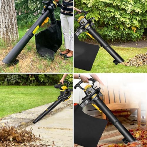 Soplador y aspirador eléctrico de hojas para jardín, aspiradora y trituradora de sopladores de jardín de 3800 W con bolsa recolectora de hojas de 40 l, aspiradora de hojas para jardín, relación