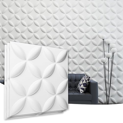 Art3d Textures - Paneles de pared 3D, paneles de pared de PVC para decoración de pared interior, paquete de 12 azulejos de 32 pies cuadrados, color