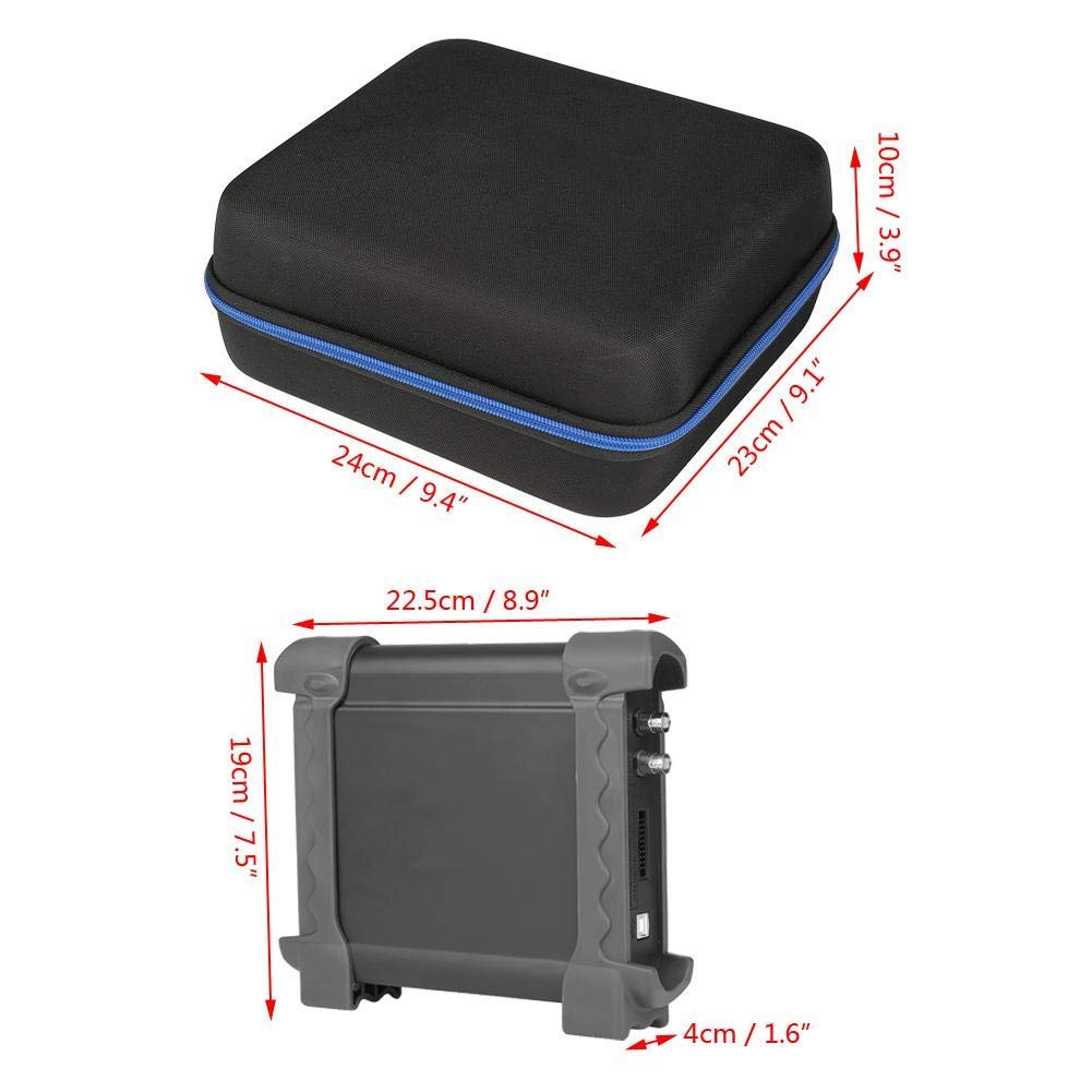 Walfront USB Oszilloskop 1008C Virtuelle 8 Kanal Oszilloskop Kfz Diagnosefunktion USB 2.0 Schnittstelle Digitales Oszilloskop DAQ Signalgenerator mit Tragbarer Aufbewahrungstasche