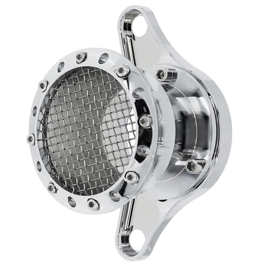 Baceyong Filtro Aria Moto, Kit Sistema di Aspirazione Filtro Aria Moto, Compatibile con Harley Sportster Iron 883 XL883 XL1200 Forty Eight 48 Seventy Two 72 1991-2016, Argento Cromato