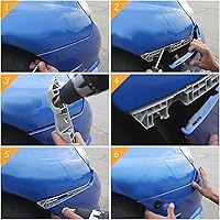 Vista 4 de 4 piezas de pasadores universales para cofre de vehículo, kit de cierre rápido para placa de matrícula, kit de cierre de botón para cofre, pestillo