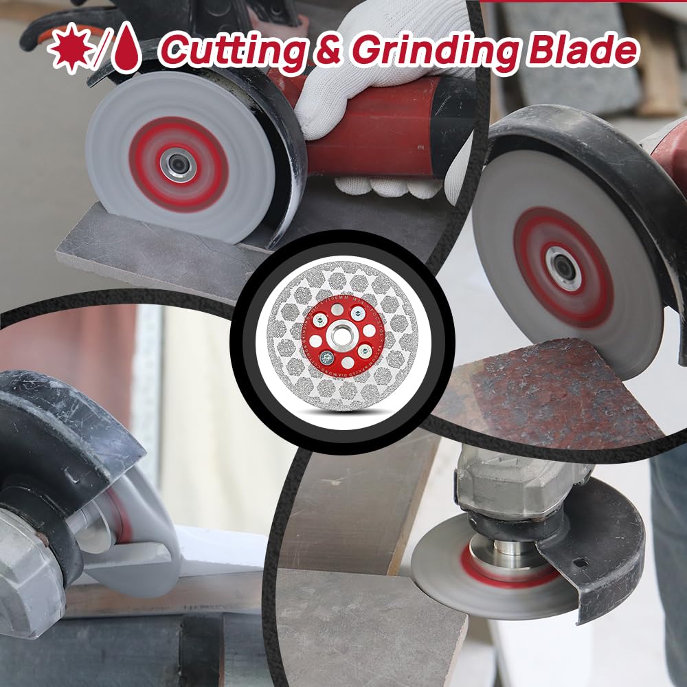 FOCSTOL Diamond Cutting Grinding Disc - 100mm Tile Cutting Blade for Porcelain Ceramic Tile Marble Quartz for Angle Grinder - Image 4