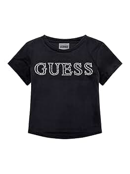 Amazon.com: GUESS Girls' Eco Short Sleeve Crop Rhinestone
