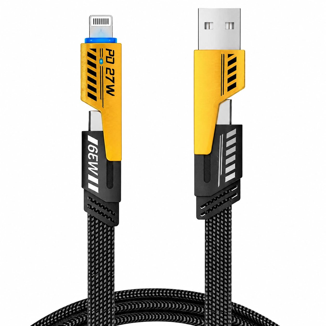 Generic 4-in-1 Fast Charging Cable, 1.2M, Black - Image 1