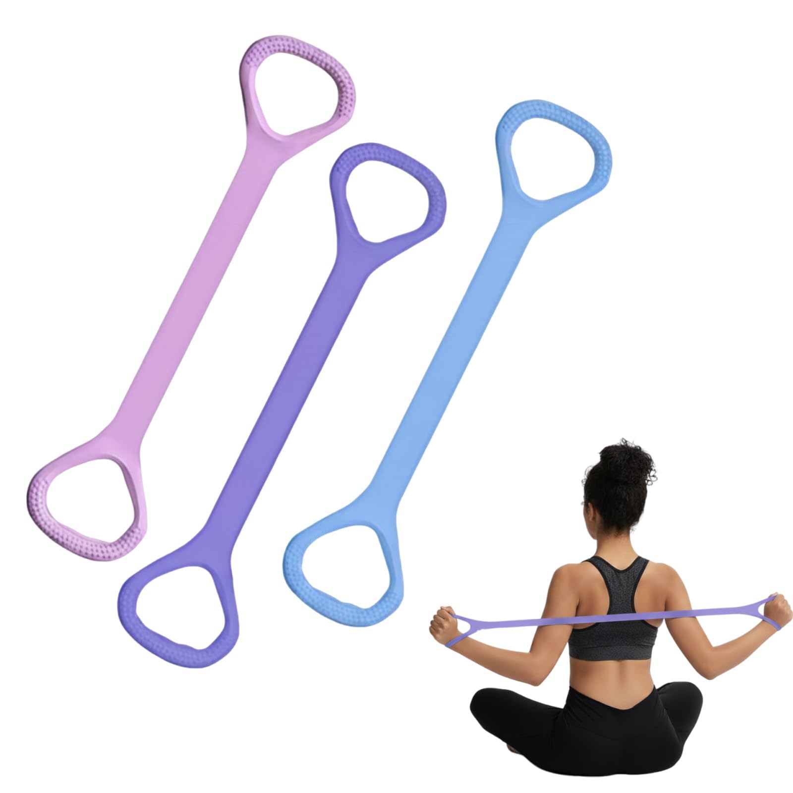 Figure 8 Fitness Resistance Band Exercise Resistance Bands for Women Resistance Bands with Handles for Arms Back Shoulders