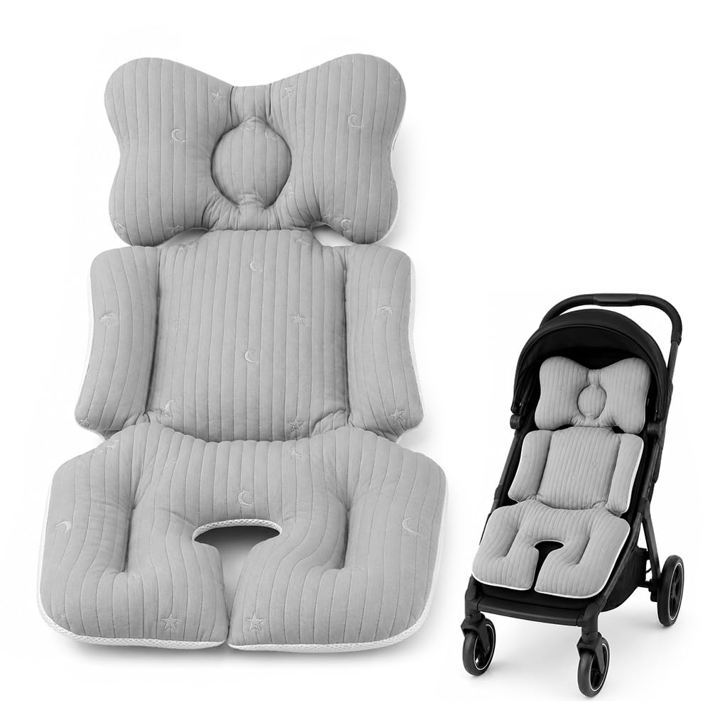 Baby Stroller Cushion, SGZIOO Universal Baby Pram Liner, Pram Insert for Stroller, Car Seat Insert Infant, Pushchair Seat Liner Pad Infant, Breathable Soft, for Buggy, Bassinet