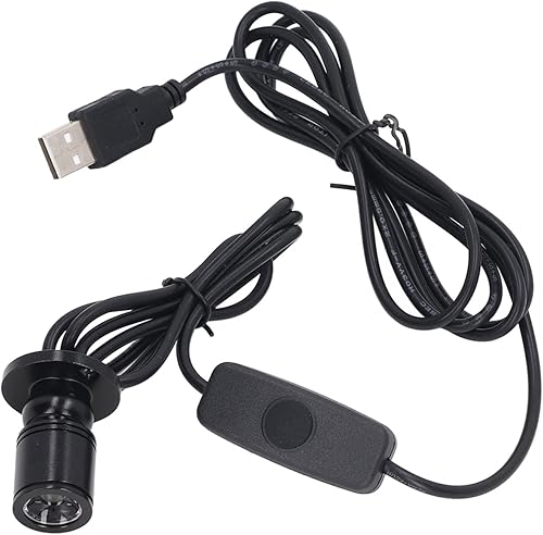 Haofy Mini foco LED, mini focos de instalación abierta, ojo USB 5V regulable para vitrinas para bricolaje (luz blanca cálida 3000 K)