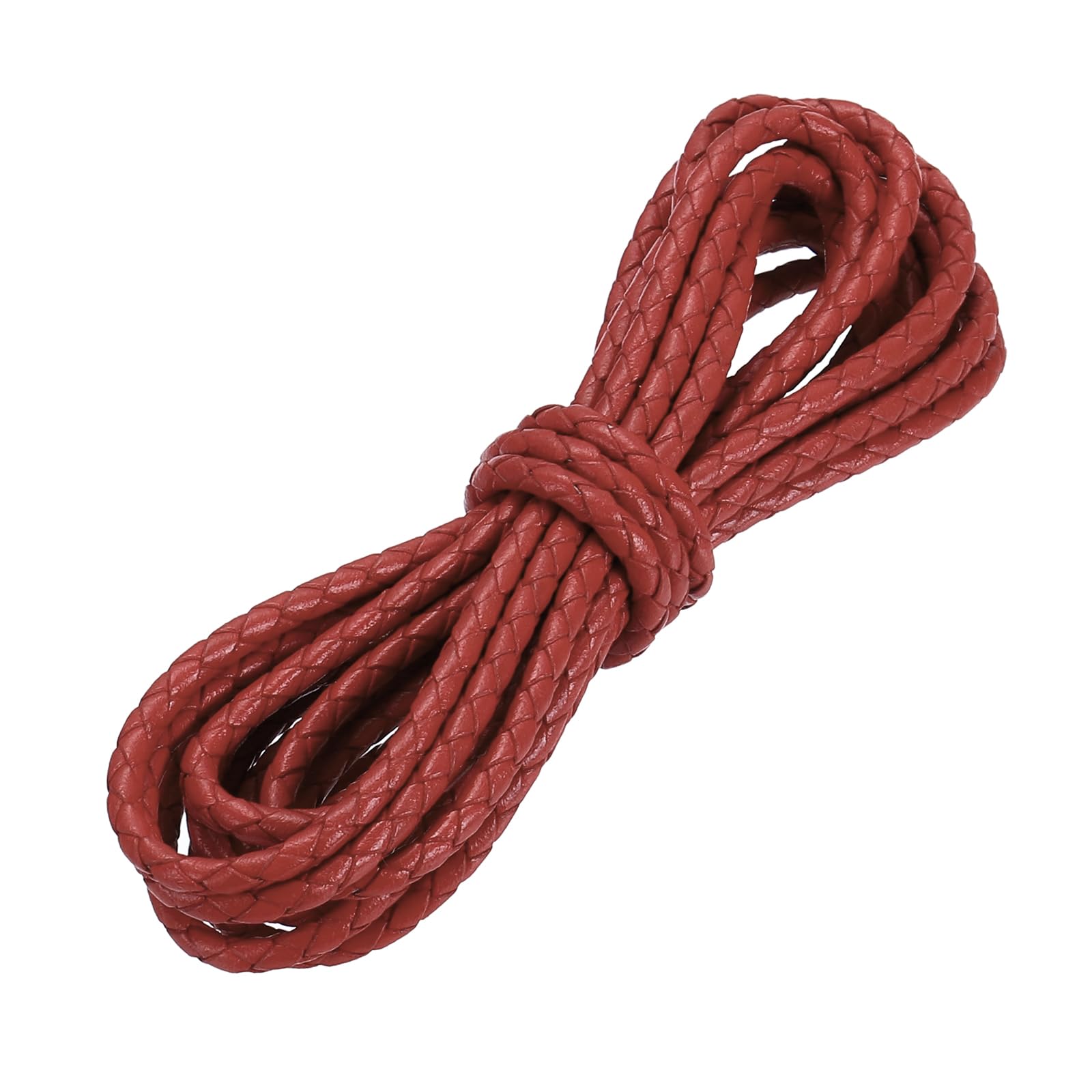 Corde en cuir tressé de 4mm solide pour réparer ou fabriquer un collier artisanal durable