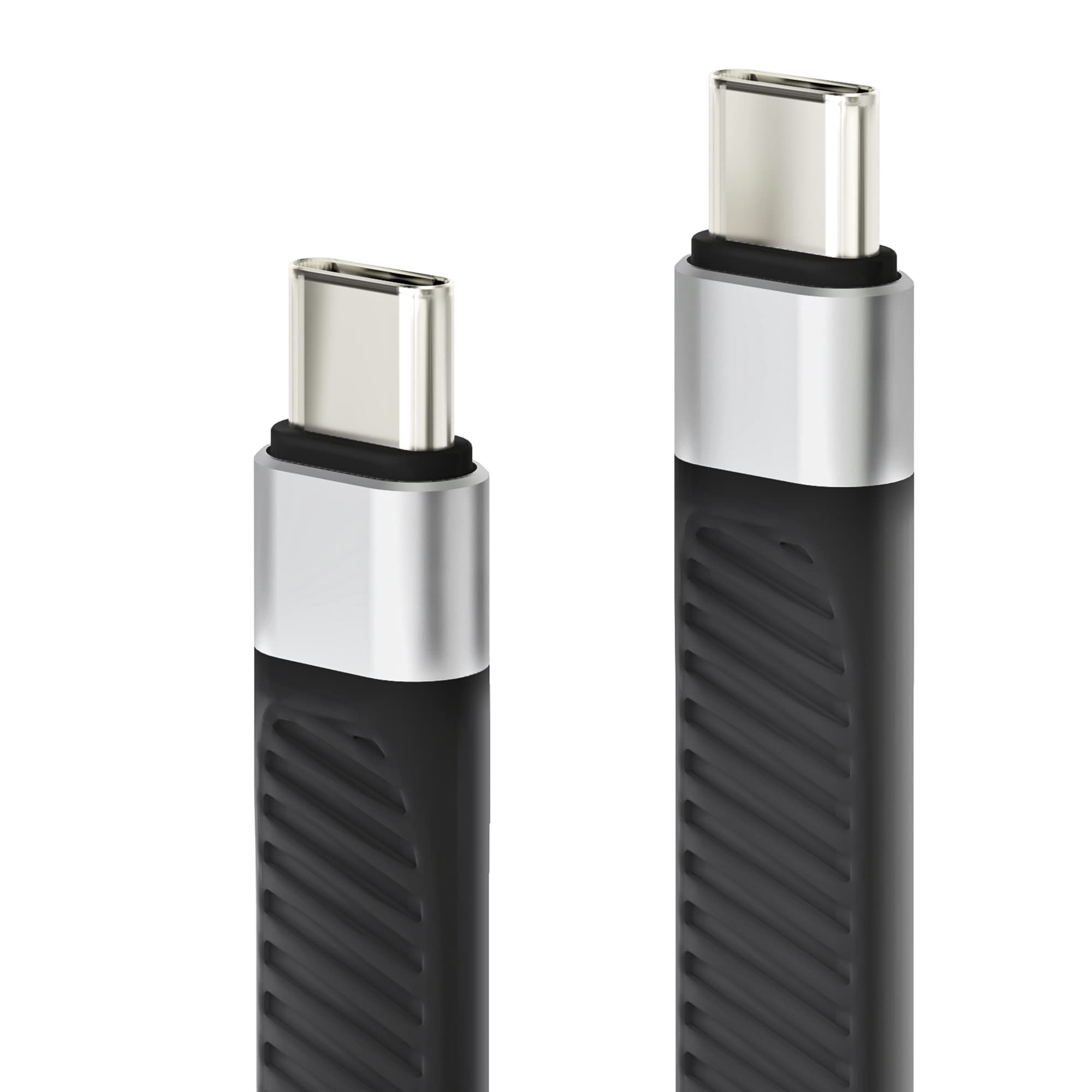 USB-C auf USB-C Daten- und Ladekabel Pigtail - USB4 Gen 3x2, 100W PD - schwarz - 0,13m