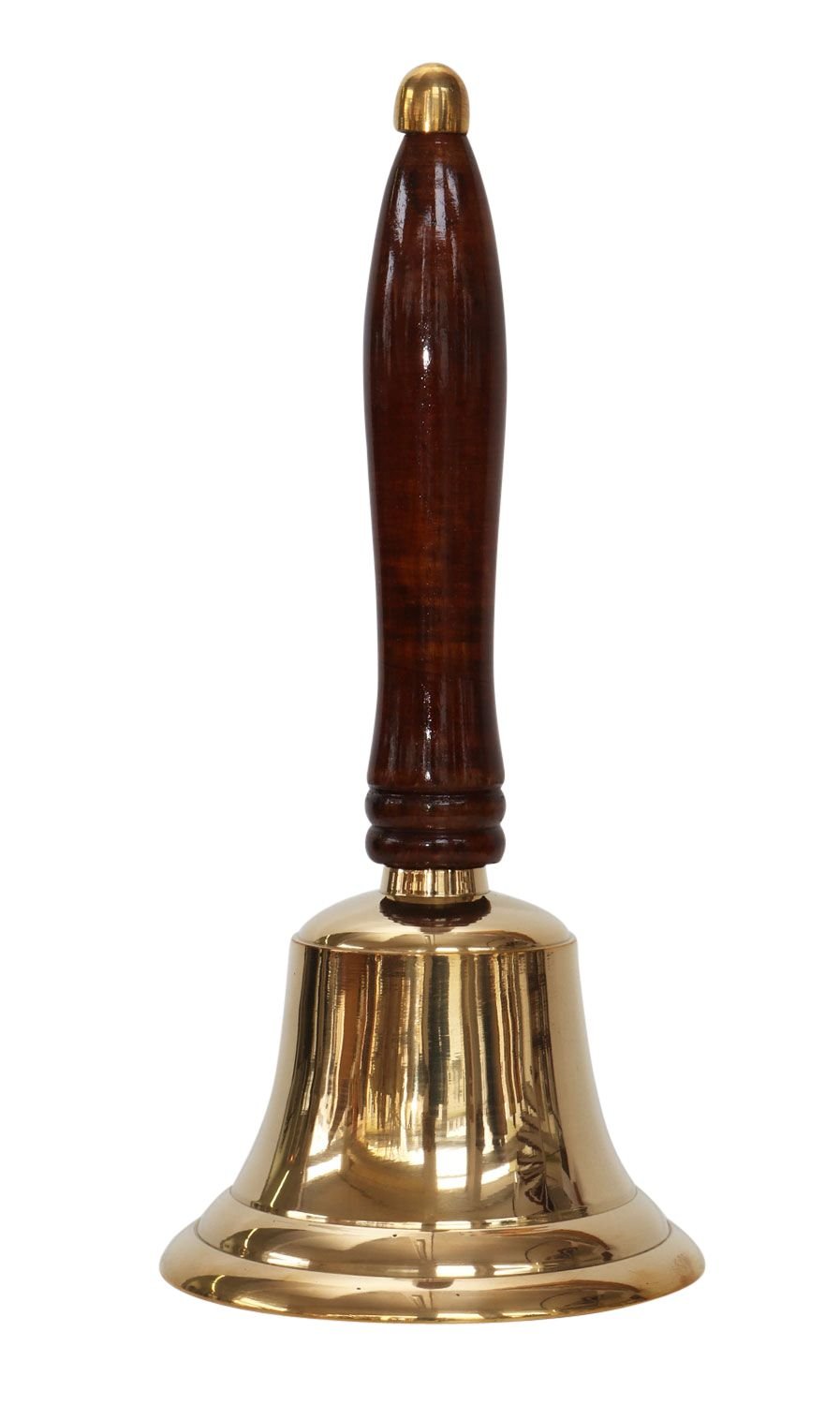 aubaho Campana de Tabla 22cm latón Madera Estilo Antiguo (d)
