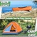 2 Person Camping Tent with Rain Fly and Carrying Bag – Lightweight Outdoor Pop Up Tents for Camping Essentials, Music Festivals, Backpacking, Hiking, or Beach Shelter by Wakeman Outdoors