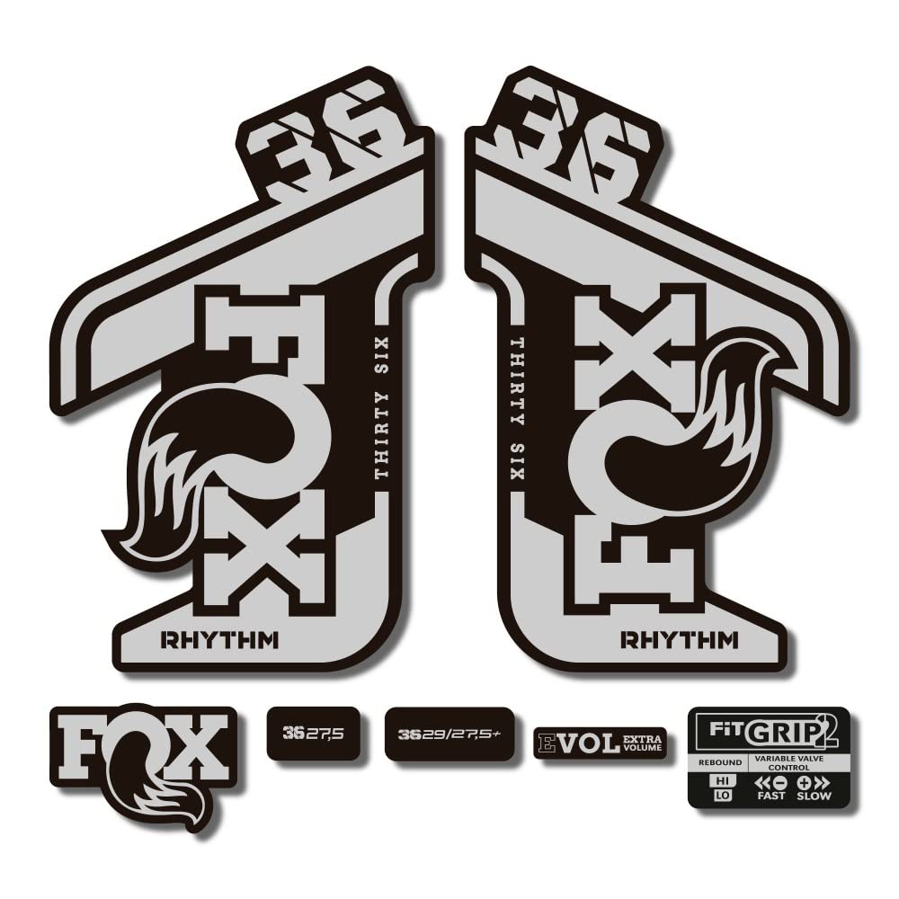 Star Sam Metallic Silver Stickers Compatible With Fox 36 Rhythm 2021 1 Cmt