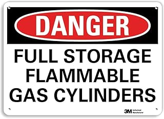 SmartSign “Danger - Full Storage, Flammable Gas Cylinders†Sign | 7