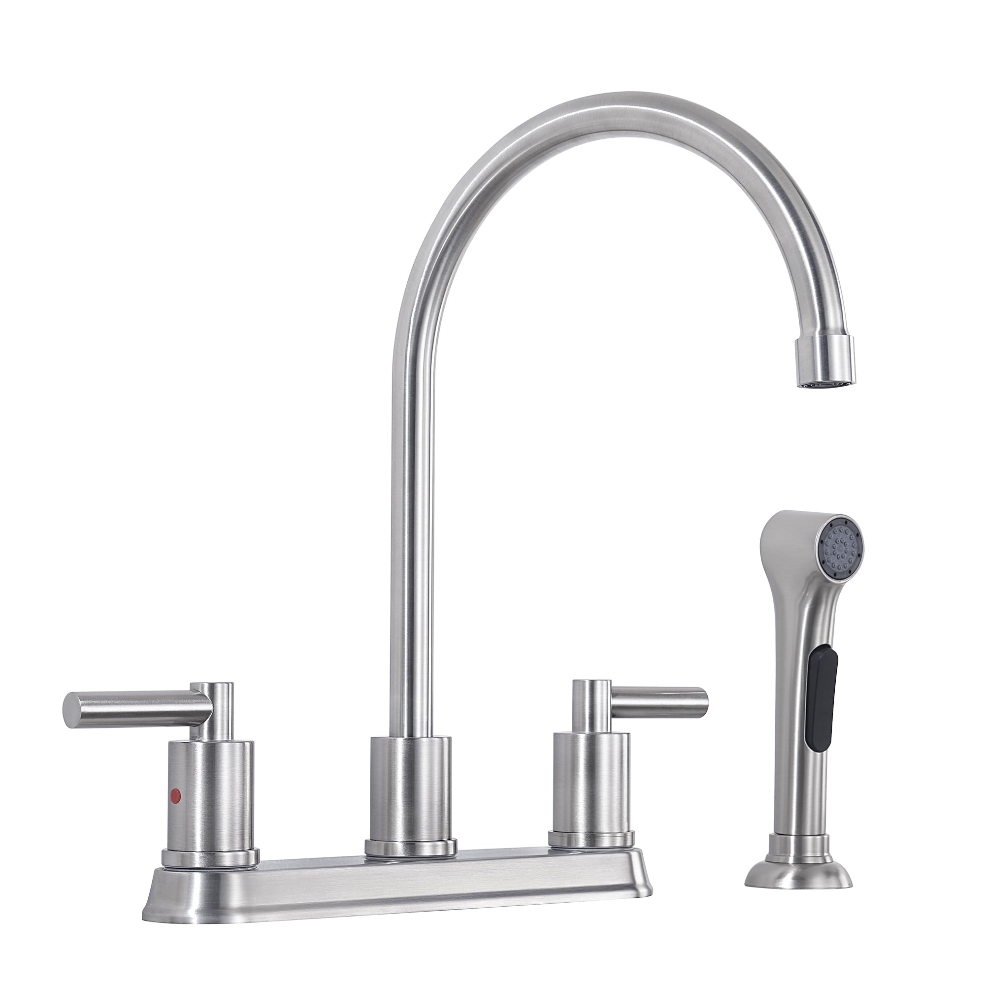 ARRISEA 2 Handle Kitchen Sink Faucet with Side Sprayer, Two