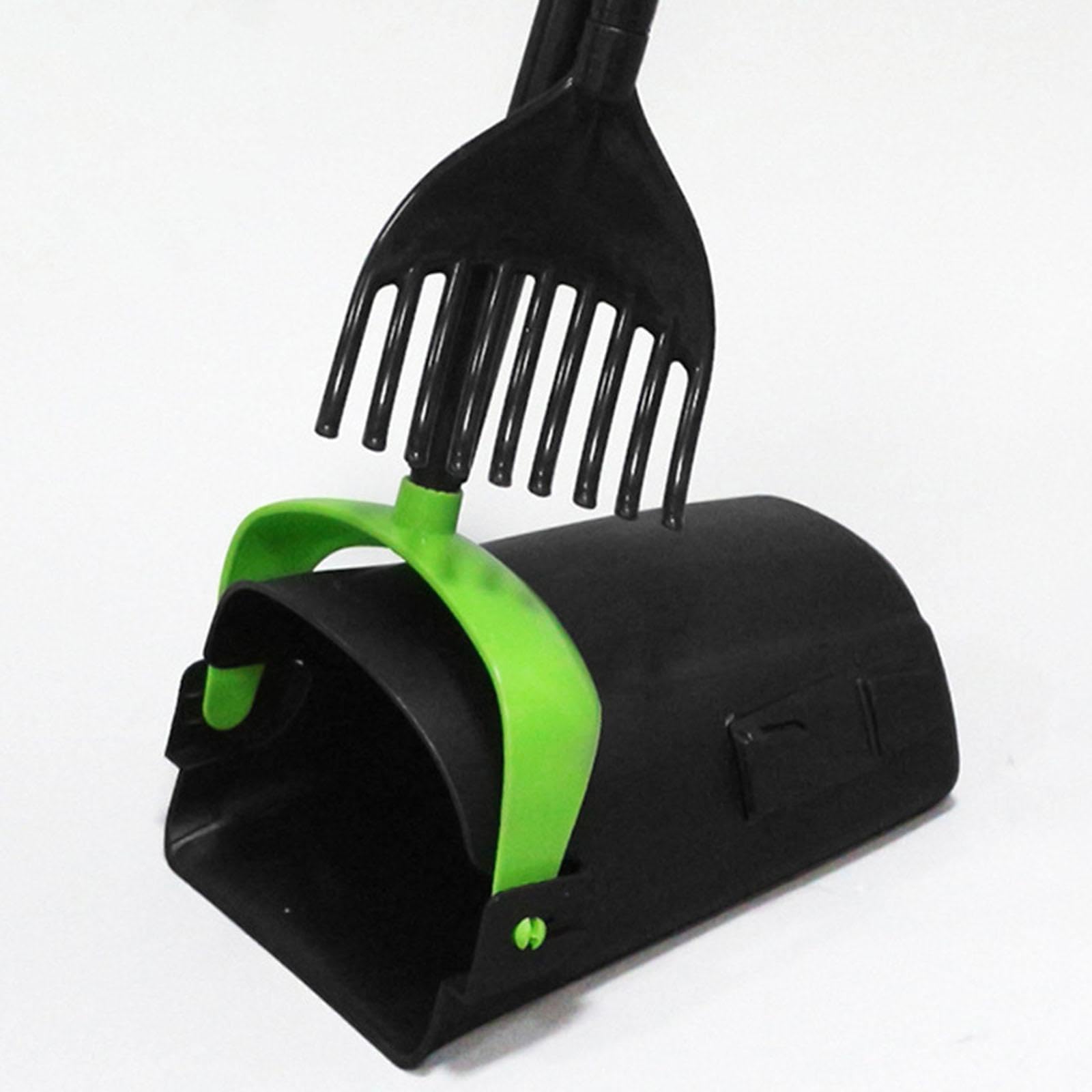Recogedor de Excrementos de Perro Herramienta con Mango Ergonómico Ligero Portátil Material PP Adecuado para Jardín Patios Paseo de Perros, 2 Piezas, Individual