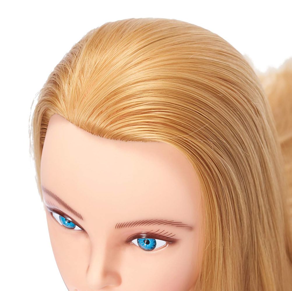 VIVIAN Dummy for Advance Hair Styling Practice, Cutting and Curling | Color: Golden | Length: 28 Inches 1