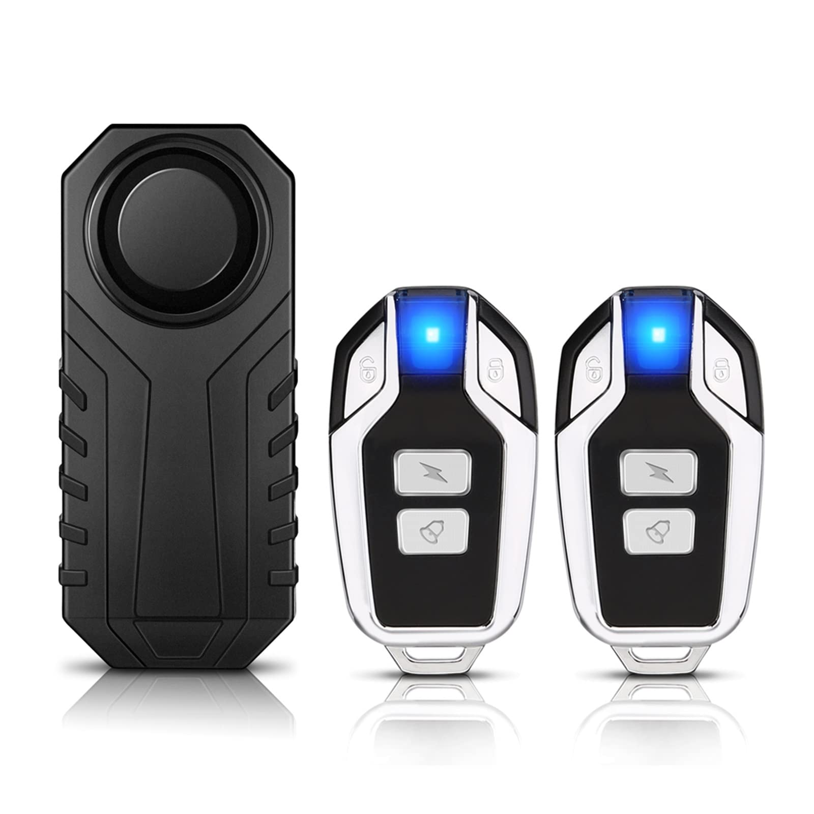 CUDTAPI Waterproof Bicycle Alarm Motorcycle Electric Vehicle Bike Security Burglar Remote Control Vibration Detector(1 Set Alarm-A2)