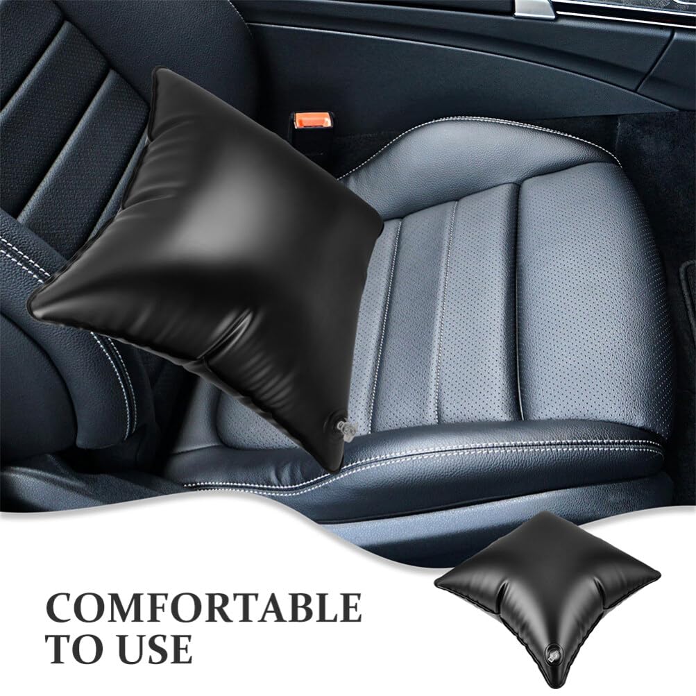 MAGICLULU Cuscino All'acqua da Gonfiabile Resistente Nero Viaggio Pvc in Ergonomico Supporto per Campeggio Auto