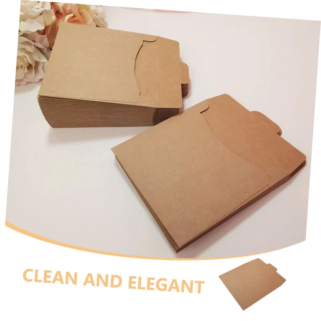 SHINEOFI 100 Piezas Sobres para Tarjetas Cd Envelopes de Resistente Diseño Elegante para Bodas Fiestas Empresariales