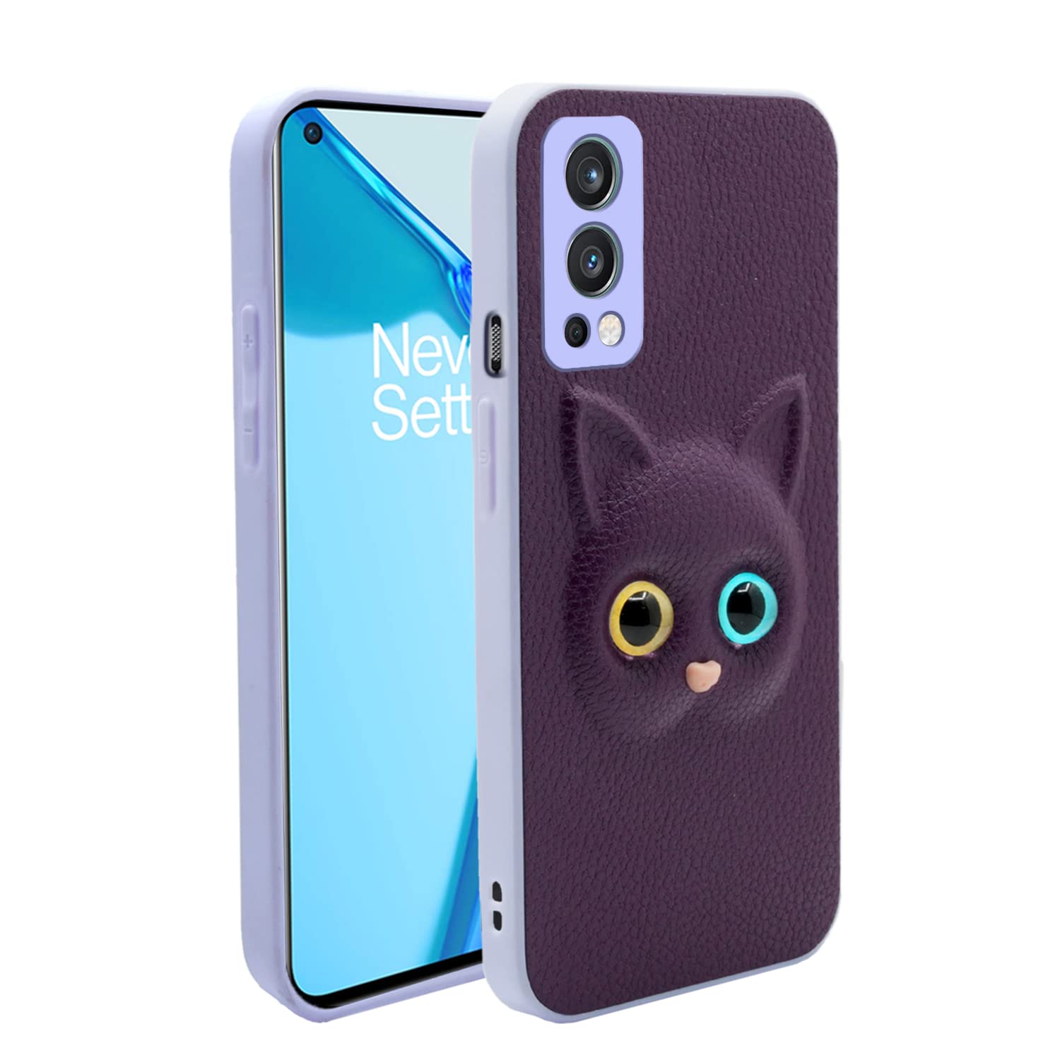 Pikkme Oneplus Nord 2 5G Back Cover for Girls | Cute Cat Leather Finish | Soft TPU | Case for Oneplus Nord 2 5G (Purple) (B09KLTMZ3Y) Amazon Price History, Amazon Price Tracker