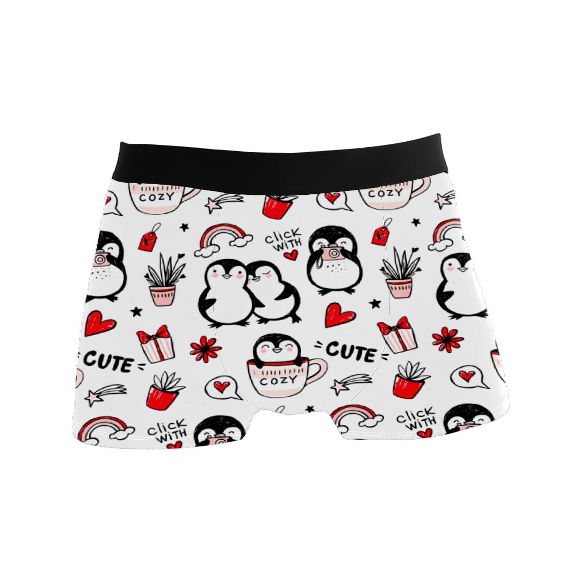 GISPOG Boxer Briefs Underwear Soft Underpants Stretch Breathable Penguin Cute