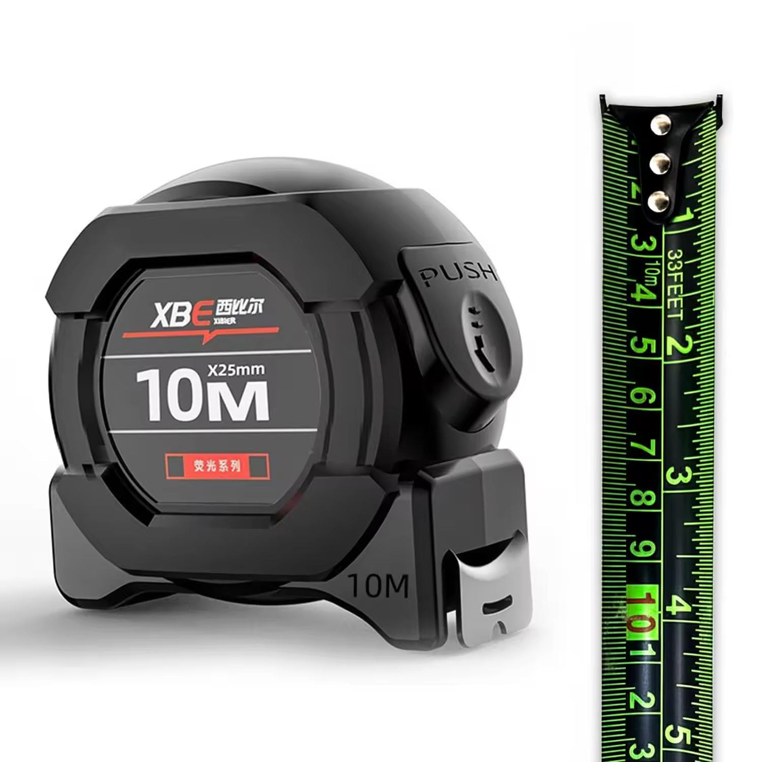 Home Trade 10 Meter Measuring Tape with Auto-Locking and Retracting Feature, Heavy Duty Unbreakable ABS Case with Belt Clip- One-Man Operation, Measure in Inch & Centimeters.-picture-28