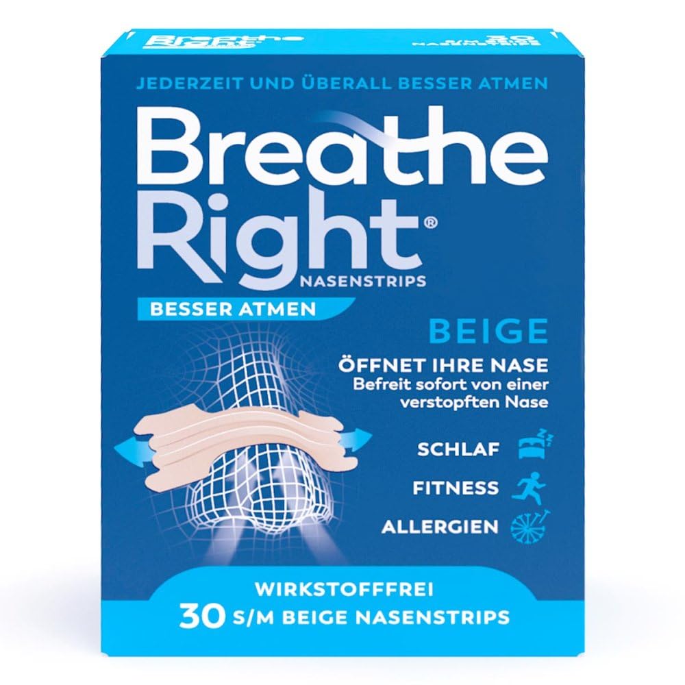 Besser Atmen Breathe Right Nasenpflaster beige normal, 30 Sztuka Chodnik