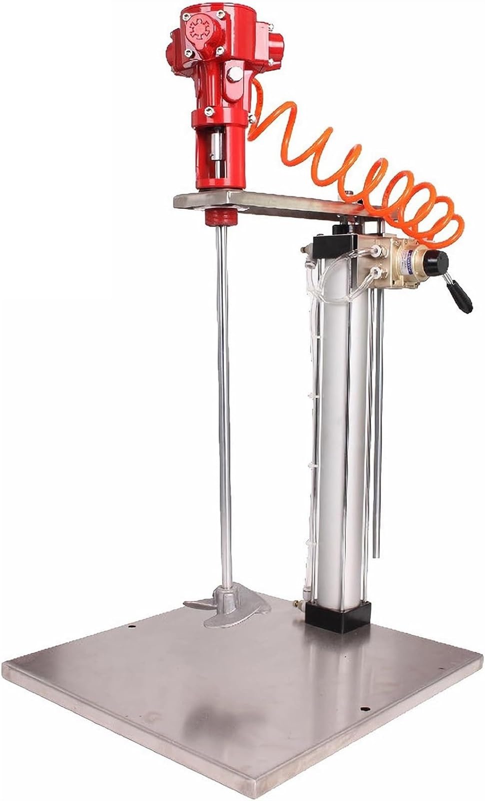 Mezclador de Pintura neumático, agitador de Pintura con elevación automática de 5 galones, Mezclador de Aire Vertical de Acero Inoxidable, Altura Ajustable.