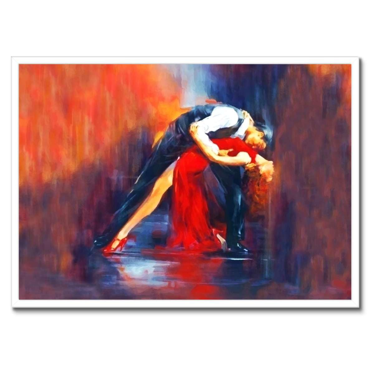 Poster Tango Nuevo cadre noir décoration murale 70x50 tableau danse - 3