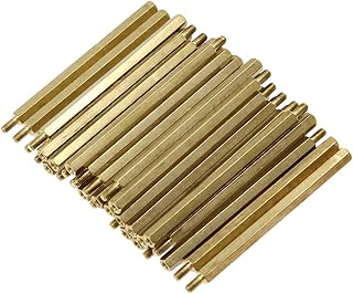 Augiimor 30PCS Male Female Hex Brass Spacer Standoff Screw Nut M3 x 60mm + 6mm PCB Motherboard Brass Standoff Hexagonal Spacer
