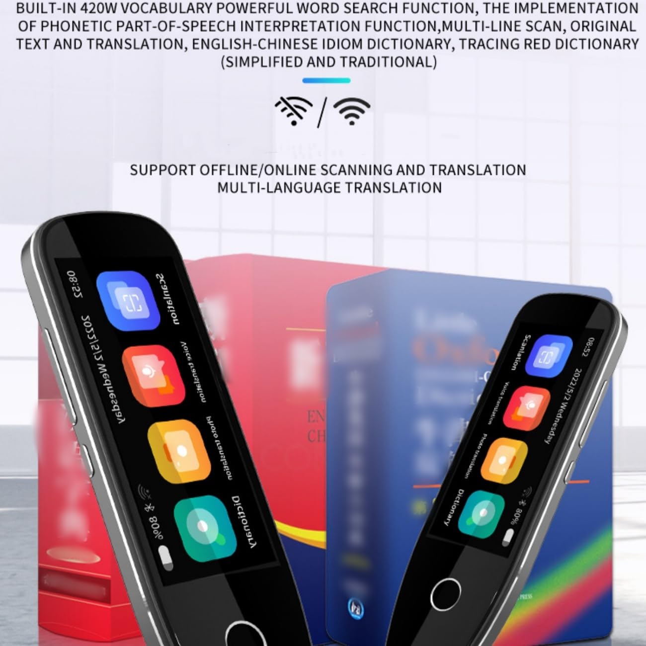 Penna Traduttrice Walfront WT20Pro – Scanner Portatile Touch Da 1.97”, Con Copertura Antipolvere E Corsi Extra, Per Studenti E Viaggiatori
