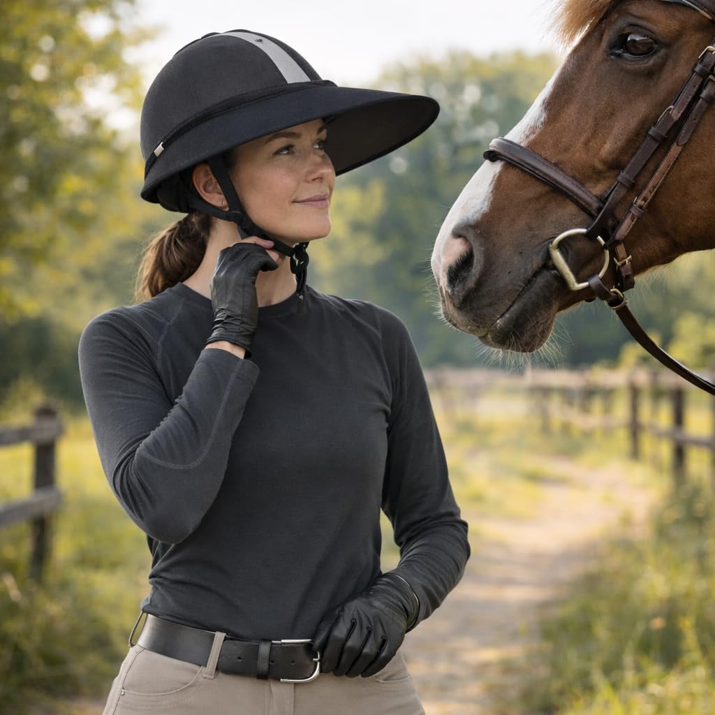 Visiera solare regolabile per casco equestre, protezione solare per equitazione, accessorio per casco da equitazione, protezione per la pioggia per equitazione, visiera equitazione