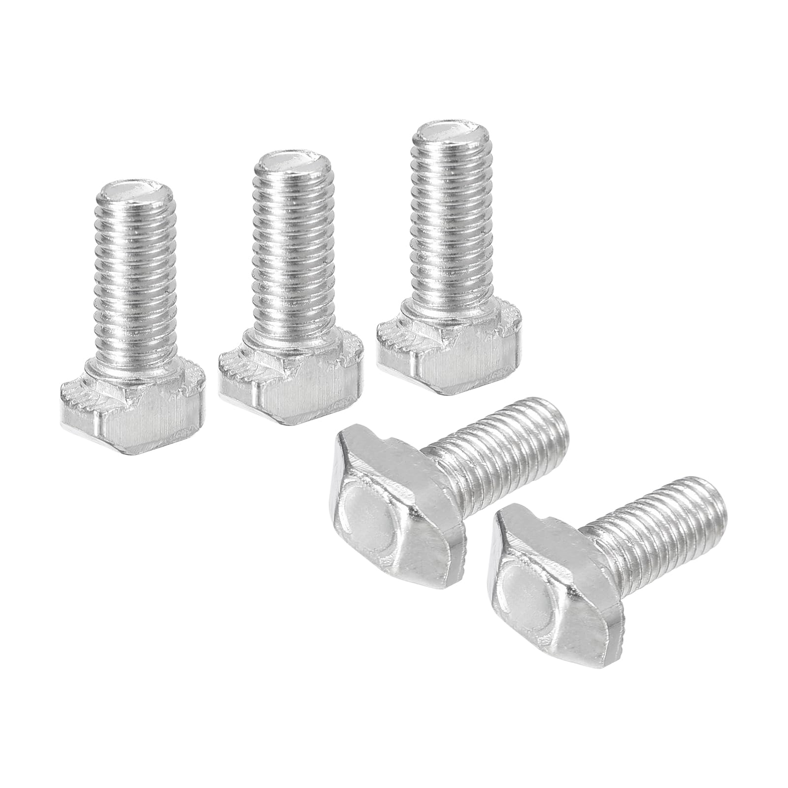 Uxcell 5-Pack M10x40mm T-Slot Bolts – 304 Stainless Steel Drop-In Sliding Studs For T-Track, Aluminum Alloy & Solar Brackets