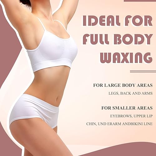 Miniatura 4 de 1000 tiras de cera no tejidas para el cuerpo y la cara de 3.9 x 1.5 in para depilación, tiras de cera depiladora para mujeres, 1.5 x 3.9 pulgadas