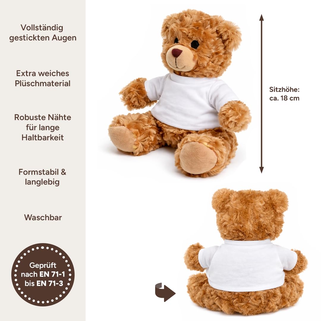 Baby Geschenkset personalisiert mit Babybody & Teddybär frei gestaltbar mit Name & Bild, inkl. Meilensteinkarten, Geschenk zur Geburt, Babyparty Geschenk, Taufe, Neugeborene
