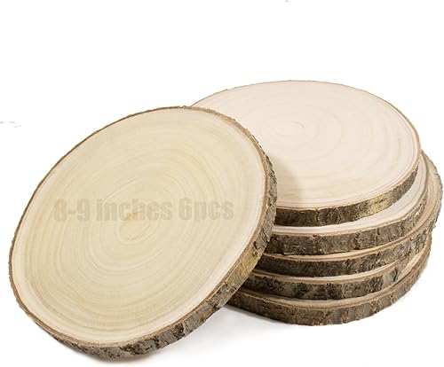 6 piezas de 8 a 9 pulgadas grandes de madera natural para centros de mesa, cĂrculos de madera para decoraciĂłn del hogar y fiesta de boda 6 piezas de 8 a 9 pulgadas grandes de madera natural para centros de mesa, cĂrculos de madera para decoraciĂłn del hogar y fiesta de boda