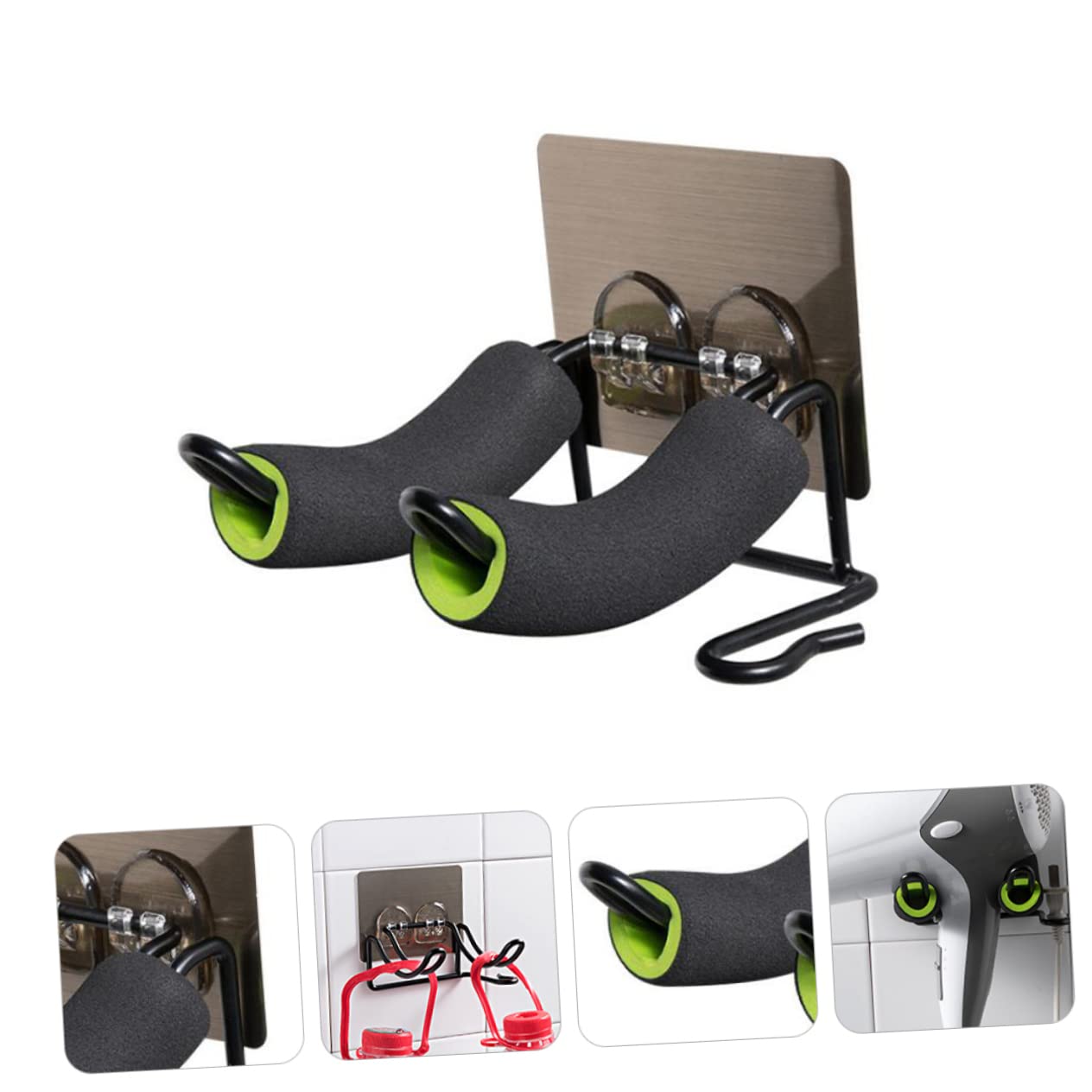 HAKIDZEL 1pc Punch Hair Dryer Rack Wall Mounted Bathroom Storage Shelf for Hair Tools Durable Design Multi Purpose Organizer for Bathroom and Bedroom Space Saving