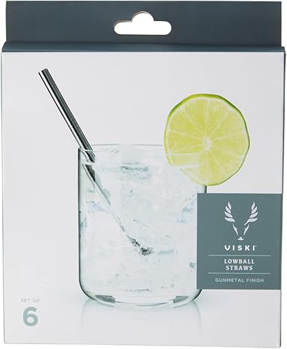 Vista 23 de Pajitas de cóctel doradas de Viski® Oro