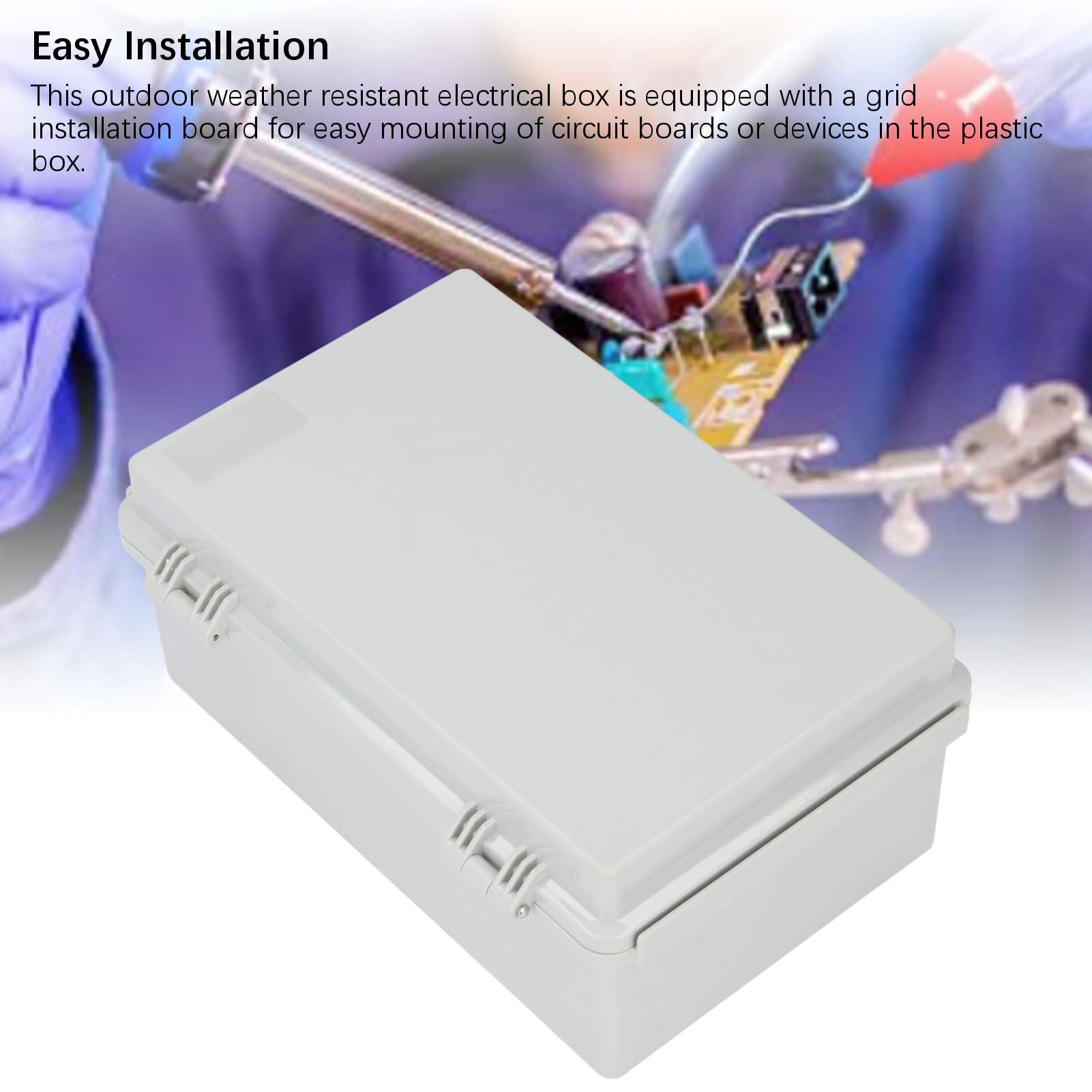 Generic IP67-zertifizierter Schaltkasten aus Robustem ABS-Kunststoff für Elektronik und Stromversorgung in Bereichen mit Hoher Luftfeuchtigkeit, 175 X 275 X 110 Mm