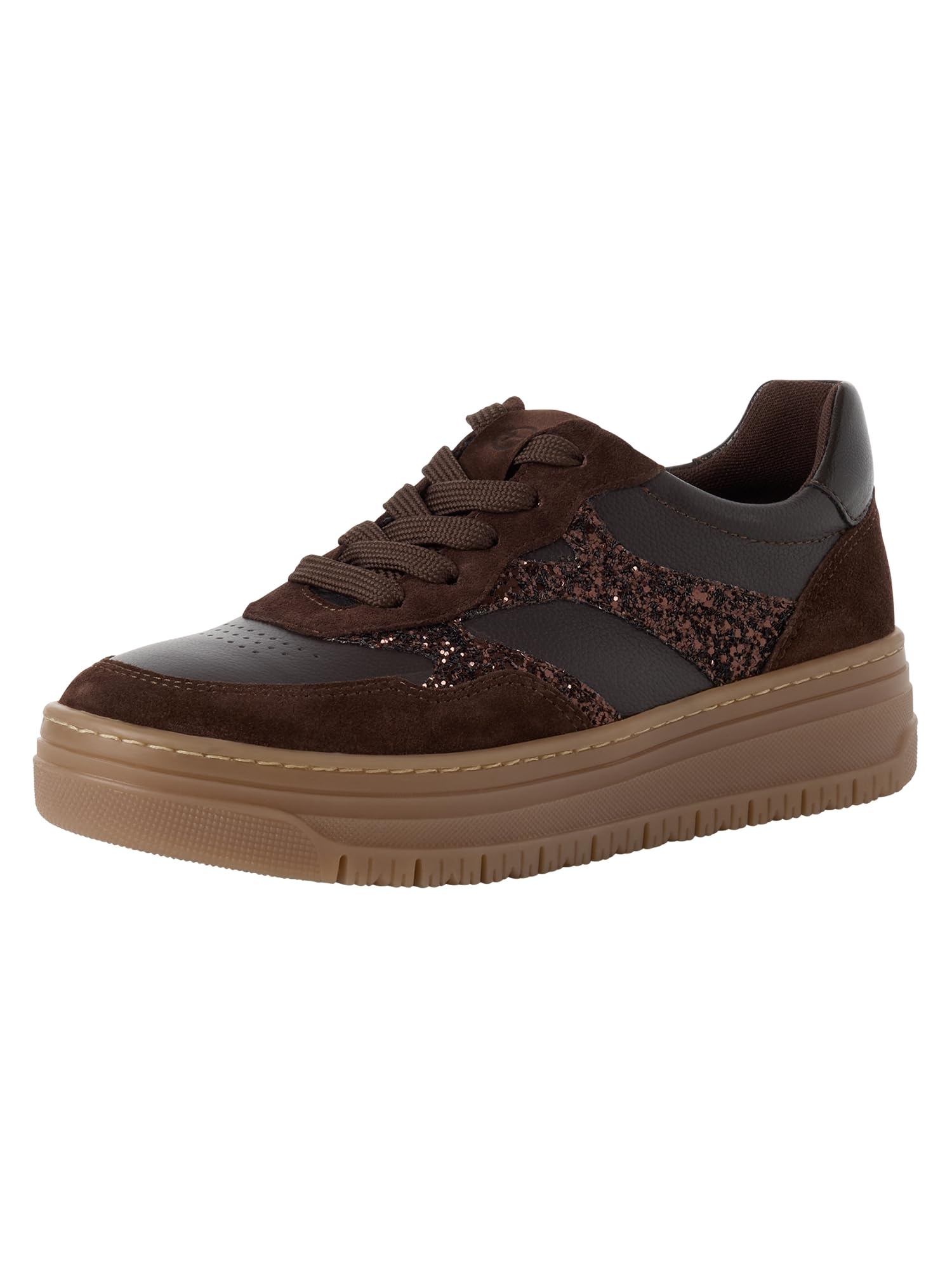Tamaris Women's Low Flat Trainers, Brown (Mocca Comb), 41