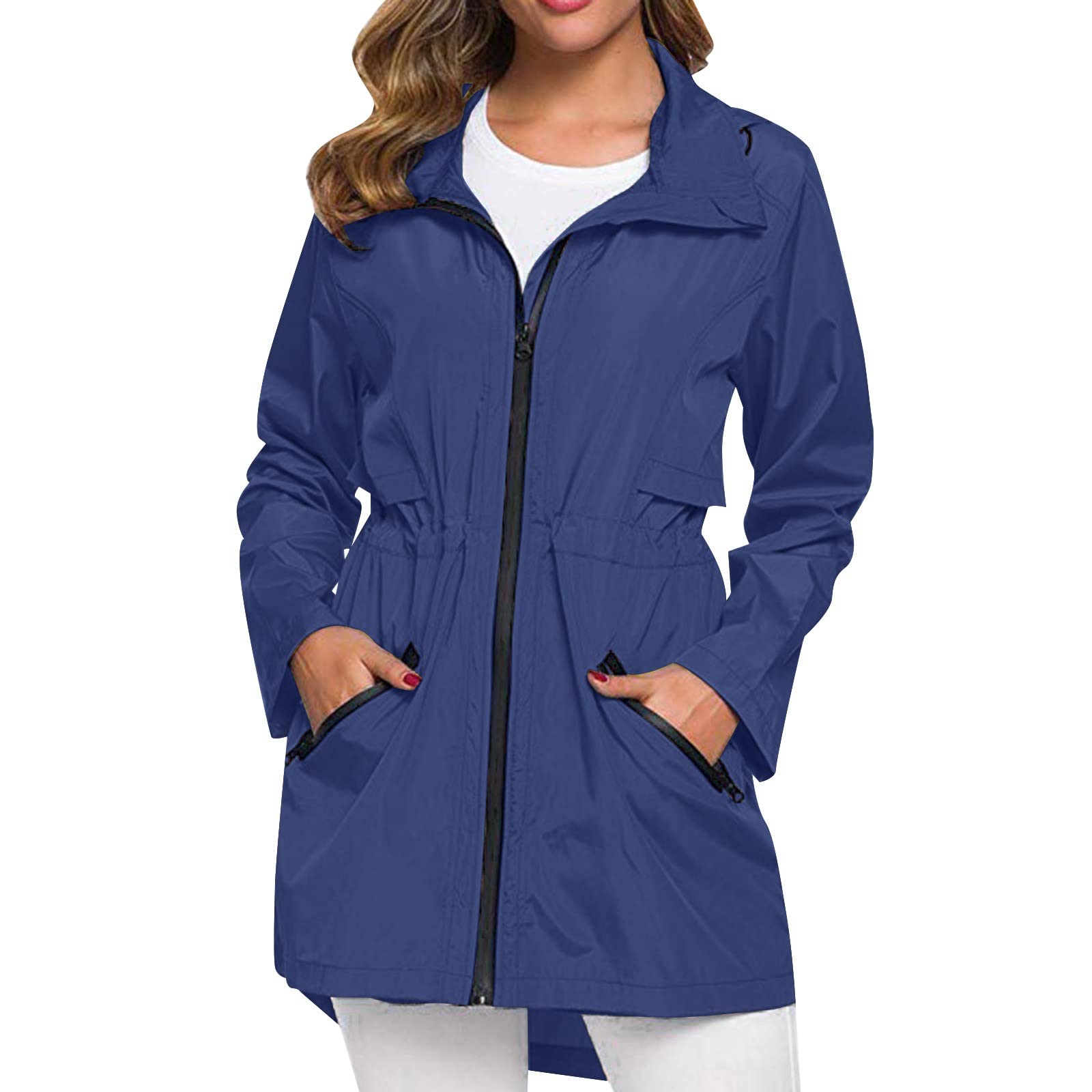 Poncho de lluvia largo para mujer y hombre, ligero, enrollable, transpirable, impermeable, cortavientos, chaqueta de aventura para mujeres, con capucha, deportes al aire libre, protección del clima