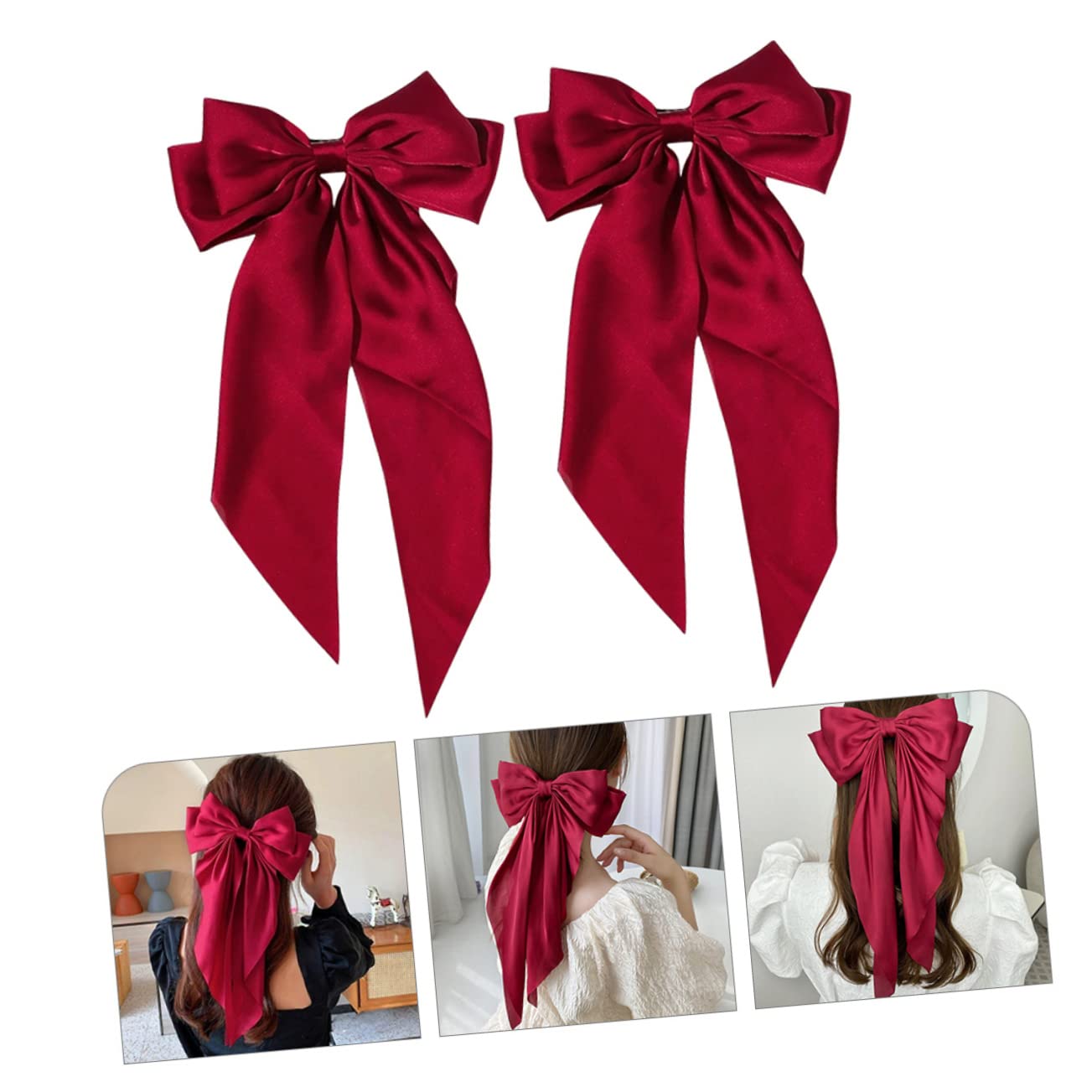 FRCOLOR 10 horquillas francesas para el pelo, accesorios para el pelo, pinzas para el pelo, diademas, tiara de Halloween, lazos para el pelo para niñas, gran tela