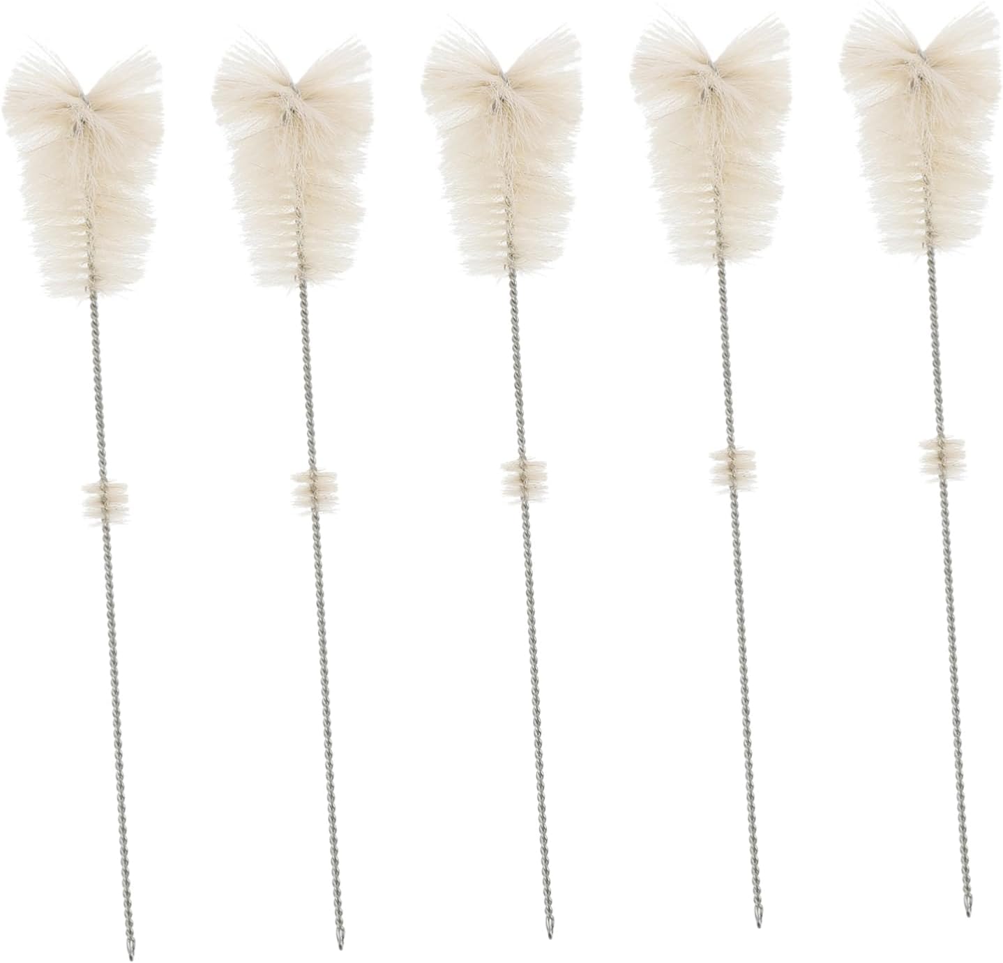 COLLBATH 5pcs Erlenmeyer Flask Brush Cleaning Brush for Test Tube Straw Bottle Lab