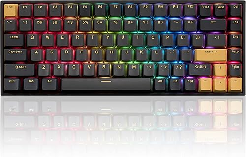 ONE METER 75 Wireless Mechanical Keyboard Hot Swappable Mechanical Gaming Keyboard with Gateron G-Pro Switch and PBT Keycaps RGB LED Backlit