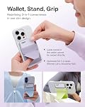 MOFT Magsafe Wallet Phone Stand Compatible with iPhone 17/16/15/14/13/12 Series, Angle Adjustment & Magnetic MOVAS Phone Stand for Desk, Magnetic Card Holder Wallet for iPhone, Light Pink